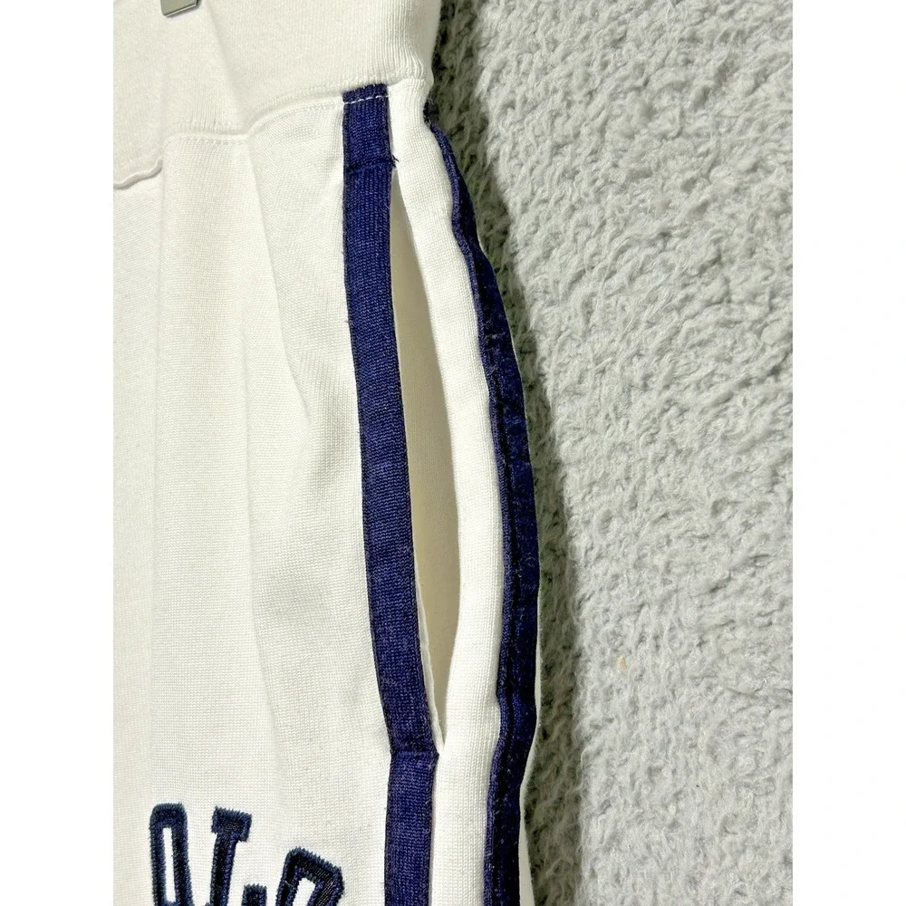 Vintage Polo Ralph‎ Lauren Mens Large Baggy 37X26 White Navy Stripe Sweatpants